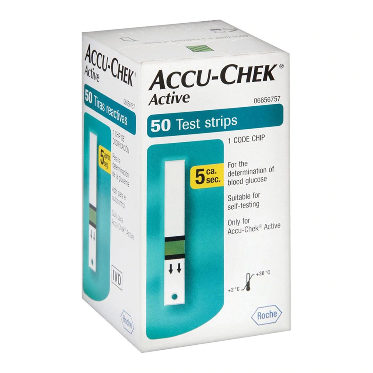 ACCU CHEK TIRAS REACT ACTV C50