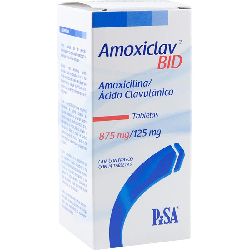 AMOXICLAV BID 875mg/125mg C/14 TAB – Psmutuus