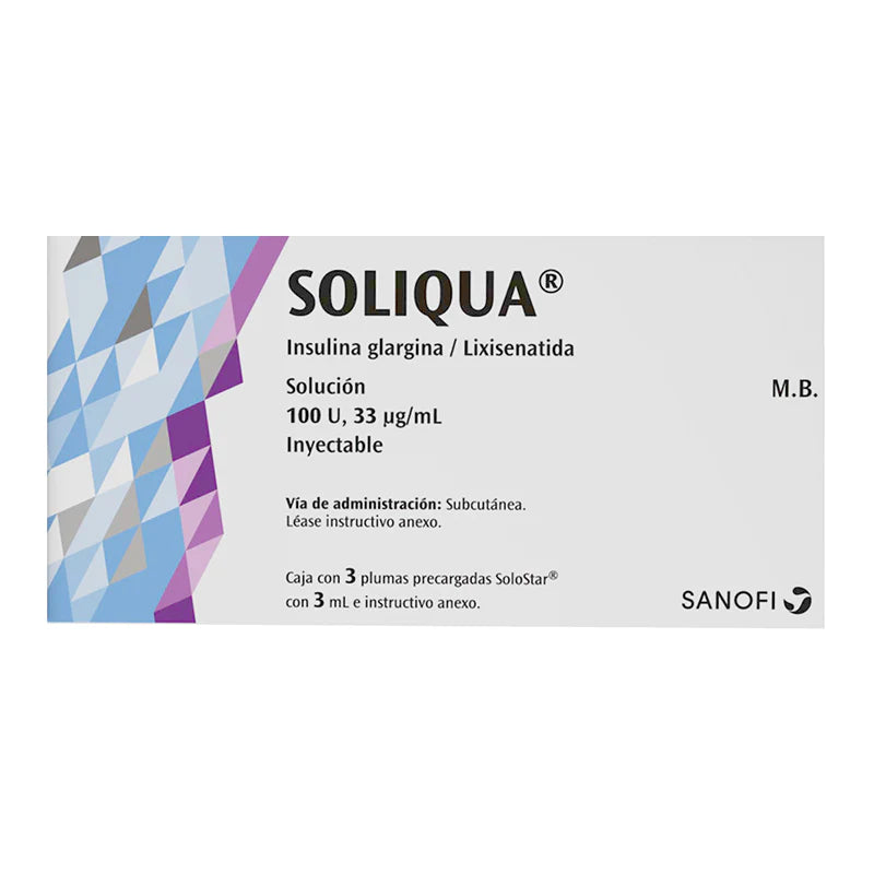 SOLIQUA 100U/33MCG/ML - SOL 3X3ML