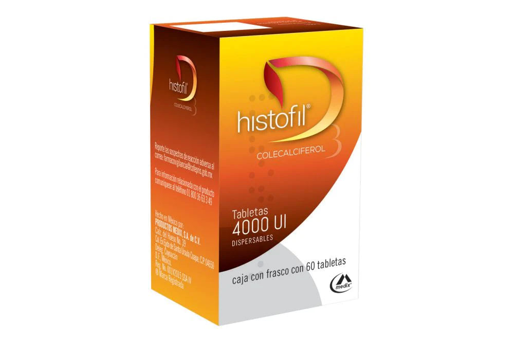 HISTOFIL (VITAMINA D3 COLECALCIFEROL ) 4000 UI FRASCO C/60 TAB