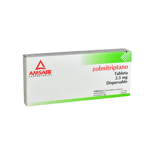 ZOLMITRIPTANO TAB DISP. 2.5 MG CAJA C2