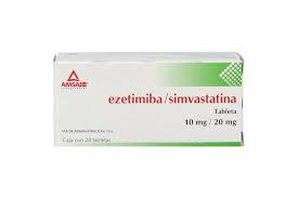 EZETIMIBA SIMVASTATINA TAB. 10/20 MG. CAJA C/28