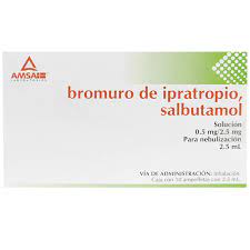 BROMURO DE IPRATROPIO-SALBUTAMOL 0.5/2.5 MG. SOL. P/NEBUL. C/10 AMP. C/2.5 ML.