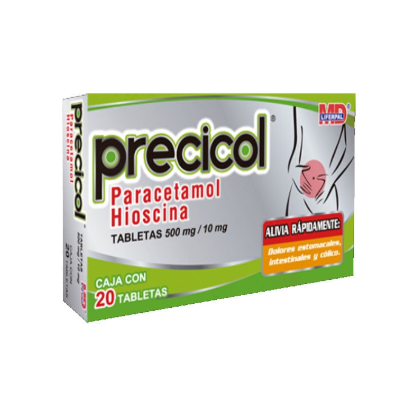 PRECICOL TAB. 10/500 MG. CAJA C/20