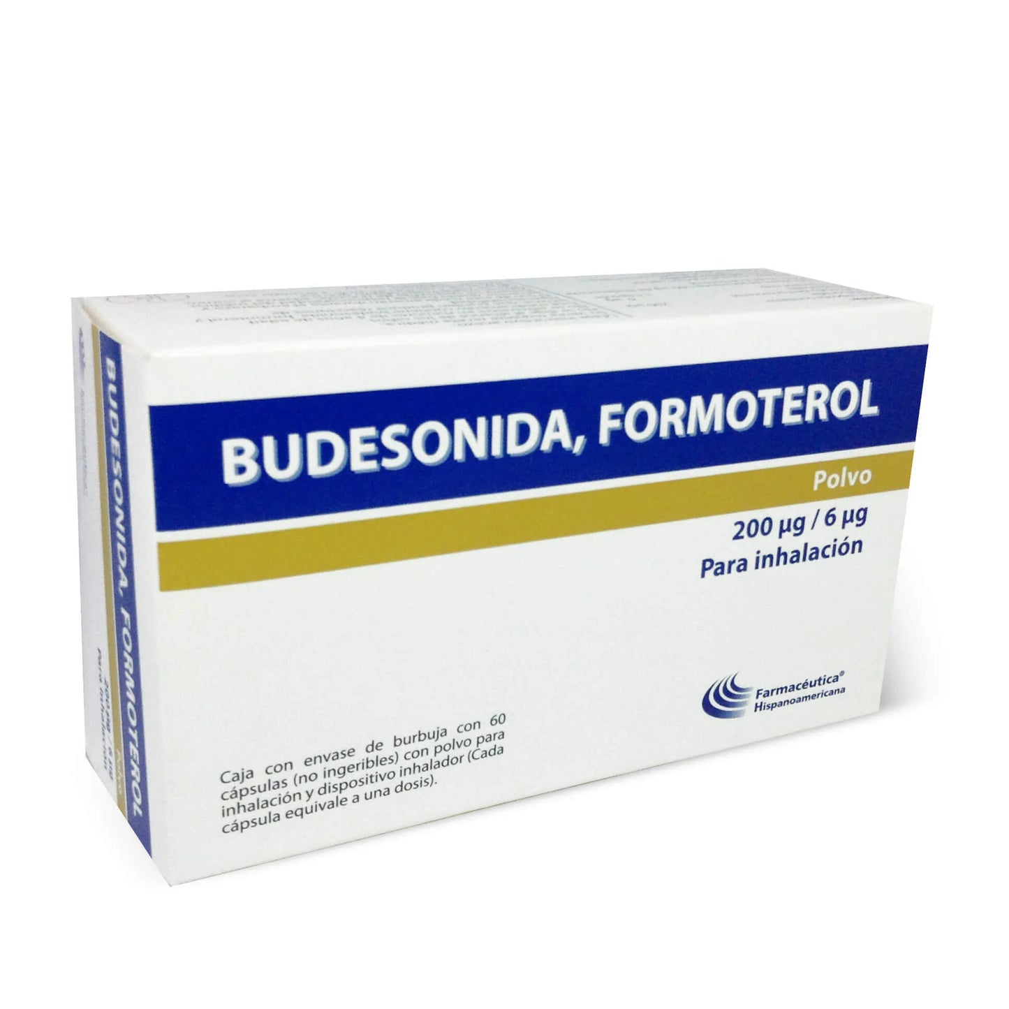 BUDESONIDA FORMOTEROL PVO PARA INHAL. 160/4.5 MCG CAJA C60 CAP (NO INGERIBLES)