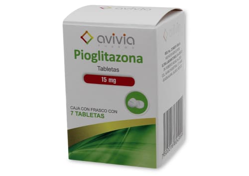 PIOGLITAZONA TAB. 15 MG. CAJA C/FCO. C/7