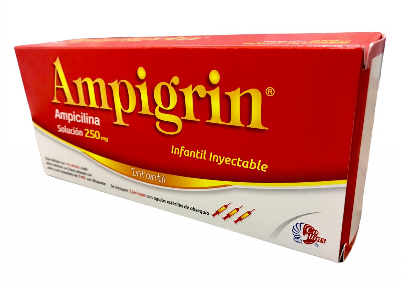 AMPIGRIN INY INF. 3 FCOS. AMP Y 3 ML 3 JERINGAS