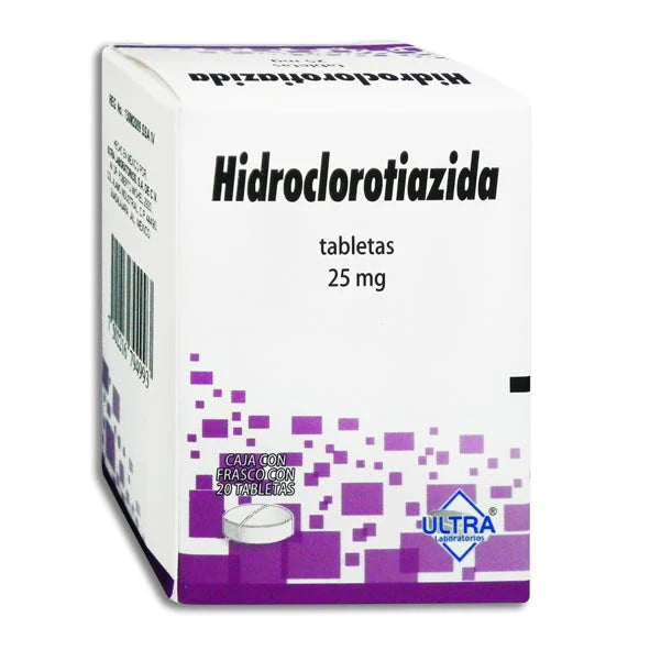 HIDROCLOROTIAZIDA 20 TAB 25 MG